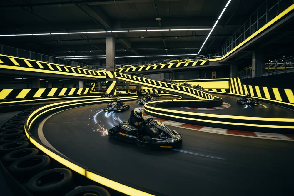 Indoor go-kart racing